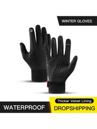 Sports Gloves Hot Sale Winter Outdoor Sports Hot Running Glove Touch Screen Gym Fitness Full Finger Gloves For Men Women Magic Mesh Gloves P230511