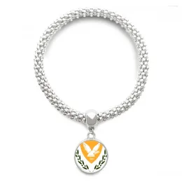 Link Bracelets Cyprus National Emblem Country Sliver Bracelet Pendant Jewelry Chain Adjustable Bangle