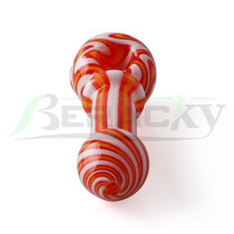 DHL Beracky US Glass Heady Trippy Swirls Spoon Hand Pipes 4.5 Inch Handcrafted Glass Pipes Hand Tube Smoking Filter For Tobacco Dry Herb