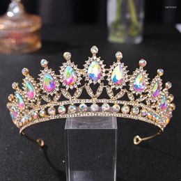 Hair Clips & Barrettes Bridal Colourful Diamond Crown Cross-border Accessories Dinner Dress Wedding Jewellery Earl22