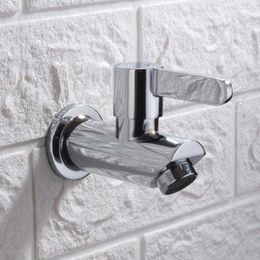 Bathroom Sink Faucets Wall Mount Cold Water Chrome Faucet Single Handle Tap Mop Pool Washing Machine