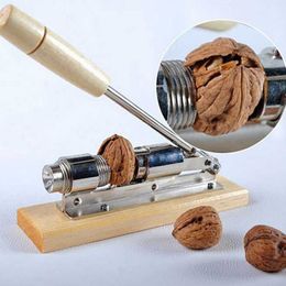 Fruit Vegetable Tools Manual Stainless Steel Nut Cracker Mechanical Sheller Walnut Nutcracker Fast Opener Kitchen Tools Fruits And Vegetables 230511