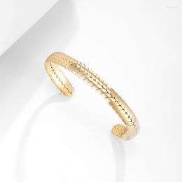 Bangle High Quality 316 Stainless Steel Gold Open Bracelet & For Women Cuff Jewellery Gift Pulseras Mujer Moda 2023Bangle Kent22