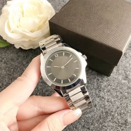 Fashion Brand Wrist Watch Men Women Girl Style Steel Metal Band Quartz Luxury With Logo Clock G158