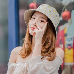 Wide Brim Hats LaMaxPa Fashion Visors Hat Foldable Sun Small Pineapple For Women Straw Femme Elegant Chapeau Vrouw Stro Hoed