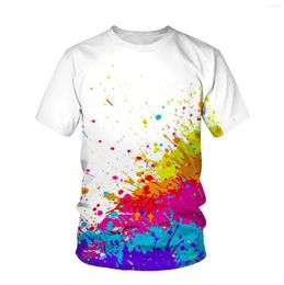 Camisetas para hombre, camiseta de neón para hombre/mujer, camisa verde de verano para niño/niña, camisetas de Color sólido, ropa informal de arcoíris, camiseta colorida con estampado 3D para niños