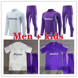 2023 2024 Cruzeiro Training Jersey Set Football Club Football Equipment chandal futbol survey Men kids Half Zip Sweatshirt jacket training suit Survetement