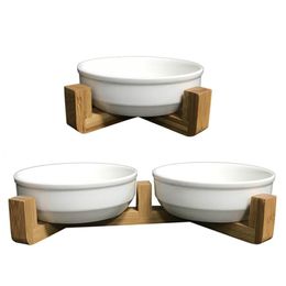 Feeding Ceramic Double Cat Bowl Dog Bowl Pet Bowls With Stand Pet Feeding Pet Food and Water Bowls For Cats Dogs Feeders Pet Products