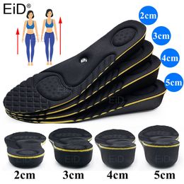 Shoe Parts Accessories EiD Magnet massage Height increase insoles for women men 2345 cm up invisiable arch support orthopedic Heighten Lift 230510
