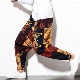 Men's Pants Men Fashion Print Hip Hop Dressing Washable Relaxed Fit Cosplay For Daily Wear