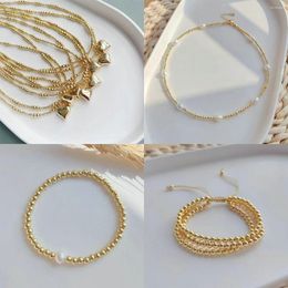 Link Bracelets 10pcs/lot Natural Freshwater Pearl Beads Jewelry Pearl/Copper Loose Match Necklace/Bracelet Wholesale