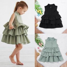 Girl Dresses Pudcoco 2023 Brand Style Toddler Kids Baby Girls Cotton Party Pageant Tutu Dress Sundress Clothes Gew