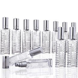 Clear Glass Refillable Empty Perfume Bottles 12ml Min Portable Travel Size Perfume Bottles with Sprayer Perfume Atomizer Bottle