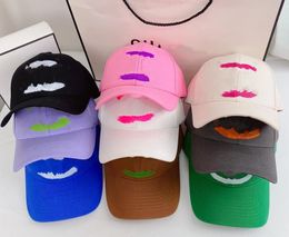 Candy Colour letter baseball cap male and female Korean version of everything net red face small cap sports sunscreen visor hats