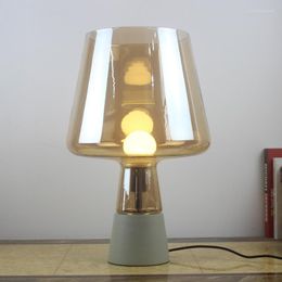 Table Lamps Modern Marble Desk Lamp Smoke Grry Led Design Fashion Light For Parlor Living Room Study Lighting TA071