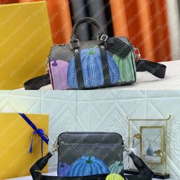 2023 new Pumpkin screen printed grass Messenger Bag Reverse Canvas Mens Crossbody Eclipse Fashion Leather Man Shoulder With Purse Wallet Clutch