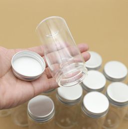 Storage Bottles 12 Pieces 47 90mm 120ml Glass Bottle Vial Candy Jars Silver Screw Cap Mini Test Tube Transparent