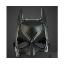 Party Masks Wholesale Halloween Costume Mask Cartoon Simation Male Adts Black Plastic And Half Face 10Pcs/Lot Drop Delivery Home Gar Dhnpu