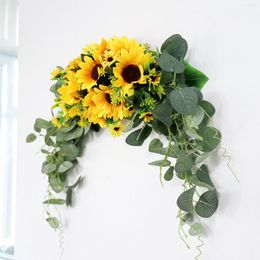 Decorative Flowers Door Lintel Ornament Background Wall Backdrop For Wedding Engagement Holiday