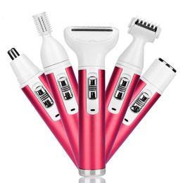 Epilator 5 in 1 Electric Hair Remover Rechargeable Lady Shaver Nose Hair Trimmer Eyebrow Shaper Leg Armpit Bikini Trimmer Women Epilator 230511