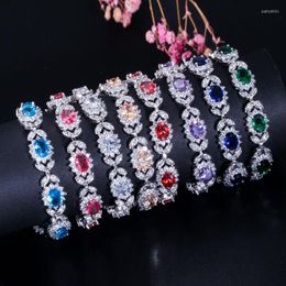 Link Bracelets Db33 Fashion Crystal Bracelet Jewelry Beautiful High Quality For Women Brides Gift