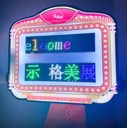 Custom DIY LED Digital Sign Message Board Bottle Presenter Bottle Service VIP Service Programmed Letters Board Scrolling Messages Rechargeable Battery Power