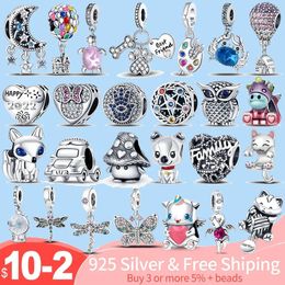925 sterling silver charms for pandora Jewellery beads Pandach Necklace 925 Silver Colour Animal Heart Shaped Bead