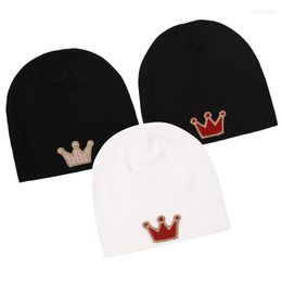 Berets Spring Baby Cotton Slouchy Beanies Boys Girls Unisex Skullies Fashion Crown Toddler Hats