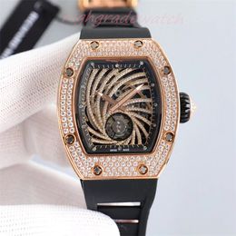 Wristwatches 51-02 automatic mechanical flywheel movement size 43mm*36mm alligator leather strap sapphire mirror watch