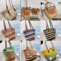 Fashion Totes designer bags Designer Straw Braided Bag Straw Shopping bag Beach Women's tote Linen shopping bag