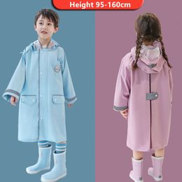 Rain Gear 95-160cm Waterproof Rain Coat Cover For Children Raincoat Poncho Jacket Child Hiking Rainwear Chubasqueros 230511