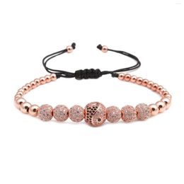 Strand Ying Yang Chinese Tai Chi Copper Woven Bracelets With Zircon For Men And Women Trendy Multi Colour Bagua Amulets Beads