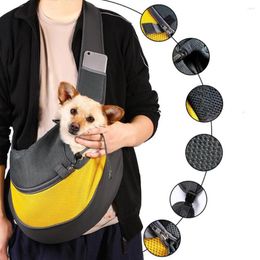 Dog Car Seat Covers Portable Bag Pet Bags Cat Carrier Travel Diagonal Shoulder Adjustable Strap Breathable Mesh Backpack Supplies