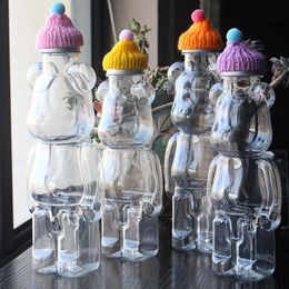 New Cute snowman Drinking Cup Portable Shaker Star Bear Drink Bottle Kitchen Milk Tea Water Bottle Home Couple Christmas Bottle Gift