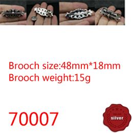 70007 Fashion brooch shirt collar buckle s925 sterling silver cross flower letter personalized vintage punk hip-hop jewelry decoration accessories