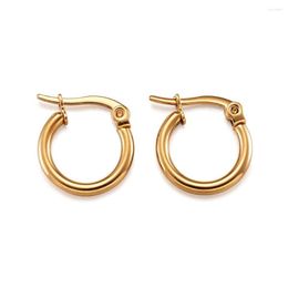 Hoop Earrings Kissitty 6/10Pair 304 Stainless Steel Hypoallergenic Ring Shape Earring Jewelry Finding 15/20/25mm