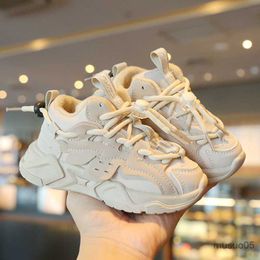 Athletic Outdoor Plush Children Chunky Sneakers Waterproof Boys Sport Shoes Comfortale Arch Support Girls Running Shoes Child Footwear Size 23-37