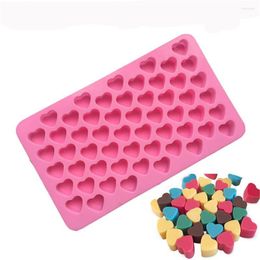 Baking Moulds 20 Pcs 55 Holes Bake Cake Mould Mini Heart Silicone Chocolate Fondant Jelly Cookie Muffin Ice Mould Flexible Cupcake