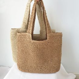 Evening Bags casual straw women shoulder bags rattan handbags wicker woven summer beach bag lady large capacity tote female bali purses 230510