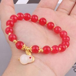 Charm Bracelets Lovely Animal Beaded Bracelet For Women Couple Year Zodiac Jewelry Resin Chain Party Friendship Gift Accessories 2023