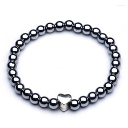 Strand Natural Healing Power Hematite Stone Therapeutic Magnetic Macrame Bracelets Fashion Jewellery