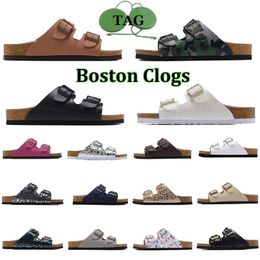 Kid Slippers Boston Clogs Designer Sandal Slide Summer Kids Casual Sandals Shoes White And Black Sliders Suede Snake Leather Buckle Strap