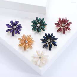 Brooches Acrylic Flower For Women Girls Shirt Hat Bag Hijab Pins Banquet Wedding Party Corsage Year Gifts
