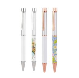 Sublimation Ballpoint Pens Blank Heat Transfer White Zinc Alloy Material Customized Pen School Office Supplies Wholesale