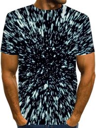 RUKAS T-shirt graphic 3D printing circular collar black 3D printing large casual short sleeved printed clothing classic exaggeration