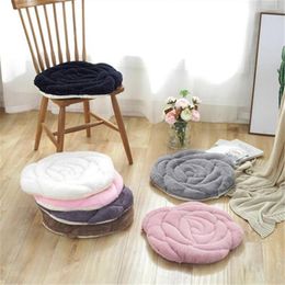 Pillow 45x45cm Round Solid 7 Colours Seat Velvet Fabric Back Sofa Pad Throw Home Tatami Cussion