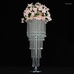 Party Decoration 10pcs)Acrylic Chandelier Flower Stand Centrepieces Wedding Vase Event Table Centrepiece Decor Road Lead