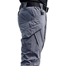 Men's Pants CHAIYAO Mens Tactical Pants Multiple Pocket Elasticity Military Urban Tacitcal Trousers Men Slim Fat Cargo Pant 5XL 230512