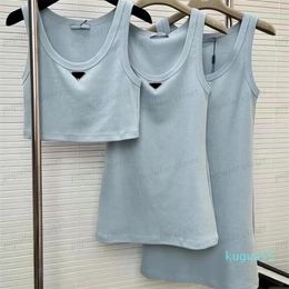 2023-Girls Tank Top Vest Collection Womens Vest Skirt Dress Long Medium Short Designers Letter Triangle Sleeveless Blouse Tops Quality