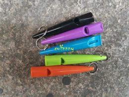 Whistles 200pcs/lot Newest Dog whistle Pet Training Plastic Whistle 5 colors